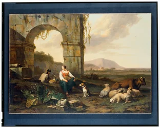 Paysage italien avec bergers