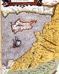 Carte géographique historique de la Palestine selon l