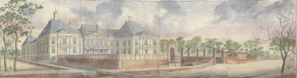 La Maison à Honselaersdijk et ses environs, vue depuis la cour