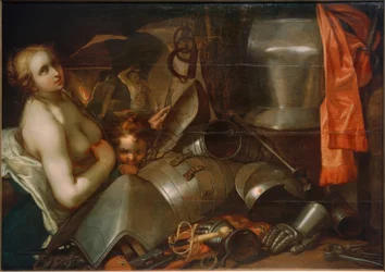 Vénus et Cupidon dans la forge de Vulcain