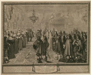 Cérémonie observée au contrat de mariage passé à Fontainebleau en présence de leurs majestés entre Vladislaus IV du nom, roi de Pologne et de Suède [...]