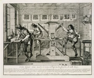 Presse à imprimer française, 1642