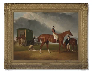 Portrait du cheval de Lord George Bentinck, Elis, avec le cavalier John Day et l