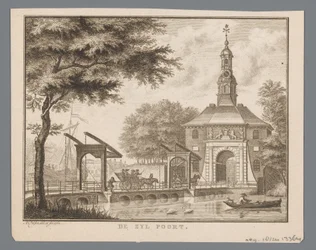 Vue de la porte Zijl à Leyde (De Zyl Poort)
