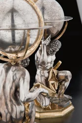 Deux globes terrestres et célestes exceptionnels, soutenus par Hercule et Atlas, Augsbourg