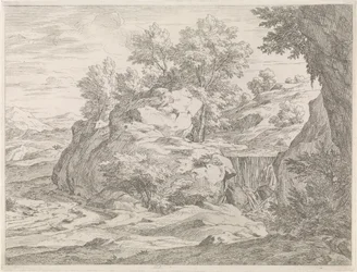 Paysage avec cascade (Paysages fluviaux)