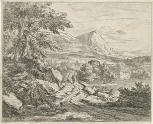 Chemin le long des rochers