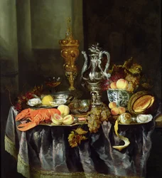 Nature morte aux fruits et aux crustacés