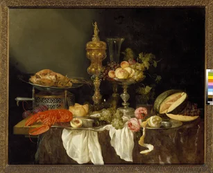 Nature morte au homard et à la dinde