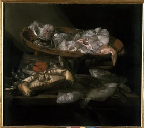 Nature morte avec plie et crabe