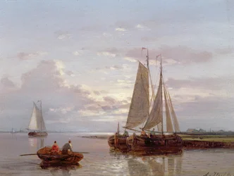 Bateaux sur la rivière Escaut