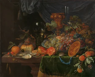Nature morte aux fruits et aux huîtres