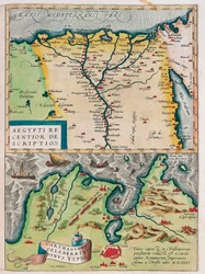 Aegypti Recentior Descriptio. - Carthaginis Celeberrimi Sinus Typus. Carte géographique de l