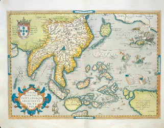 Carte des Indes, du Theatrum Orbis Terrarum par Abraham Ortelius