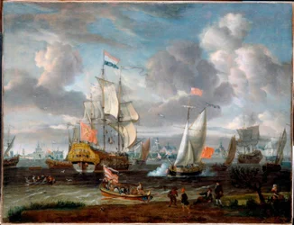A.Storck, Un yacht anglais salue un navire de guerre hollandais