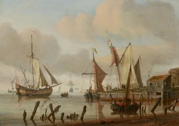 Bateaux à un lieu d