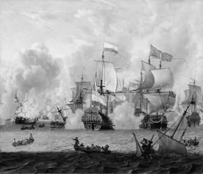 Rencontre entre les flottes anglaise et hollandaise à La Hogue, le 29 mai 1692