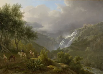 Les Cascades de Tivoli, avec une tempête approchant, 1824