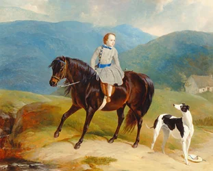 Maître Edward Coutts Marjoriebanks sur son poney, c.1851