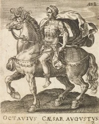 Octavius Caesar Augustus des Douze Césars à cheval