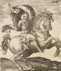Sergius Galba des Douze Césars à cheval, vers 1565-1587