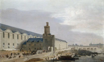 La Grande Galerie du Louvre avec la Porte Neuve et la Tour de Bois, vers 1640