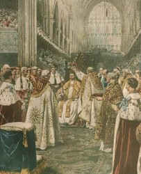 Illustration de couverture du couronnement du roi George V; Londres, Angleterre