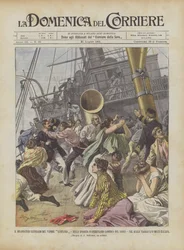 Le naufrage dramatique du vapeur Lusitania, sur la plage de Ferryland (Amérique du Nord)