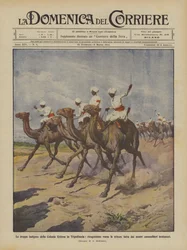 Les troupes indigènes de la Colonie Érythrée en Tripolitaine, reconnaissance vers les tranchées