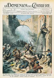 Mêlée dans les rues de Madrid pendant la guerre civile espagnole