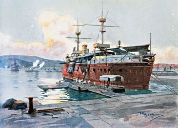 Le vieux navire Castelfidardo à La Spezia
