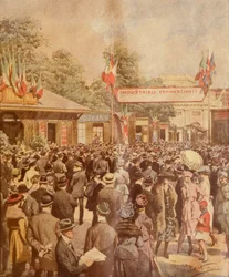Foire commerciale à Milan, illustration d
