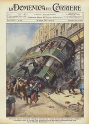 Un curieux accident de tramway à Glasgow (Écosse)