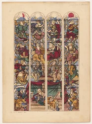 Étude pour quatre vitraux Généalogie d