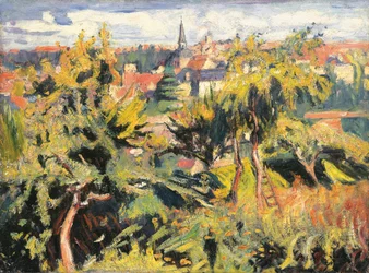 Petite Ville Derrière les Arbres