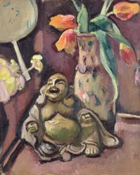Nature morte avec une statuette de Bouddha