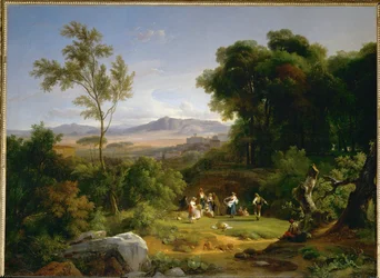 Paysage inspiré par la vue de Frascati - landscape inspired by the view of Frascati ...