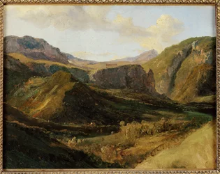 Le temple de Ségeste, Sicile (peinture sur toile)