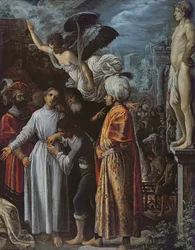 Saint Laurent préparé pour le martyre, vers 1600-1