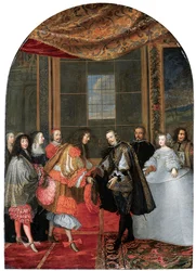 La rencontre entre les rois Philippe IV et Louis XIV sur l