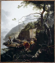Voilier amarré sur la plage d