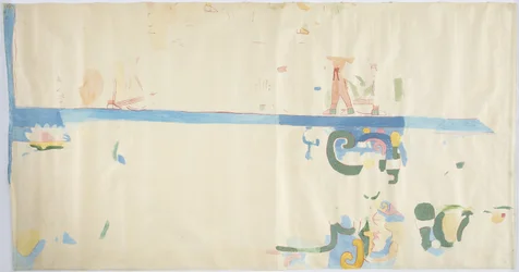 Peinture du mur sud-est, chambre intérieure, Temple Supérieur des Jaguars, Chichen Itza, Mexique