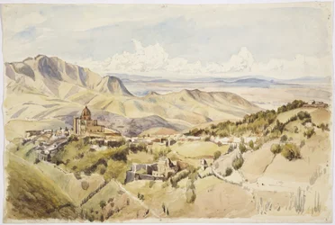 Vue près de Guanajuato, État de Guanajuato, Mexique (aquarelle)