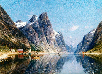 Une scène de fjord norvégien