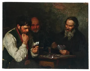 Adolph Böhm Joueur de cartes