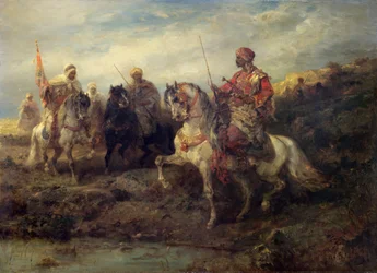 Guerriers arabes à cheval