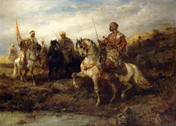 Guerriers arabes à cheval