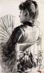 Dame avec un éventail, 1885