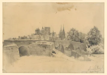 Vue sur Marbourg et le pont sur la Lahn