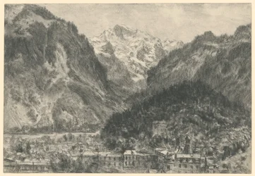 Vue sur Interlaken vers le massif de la Jungfrau